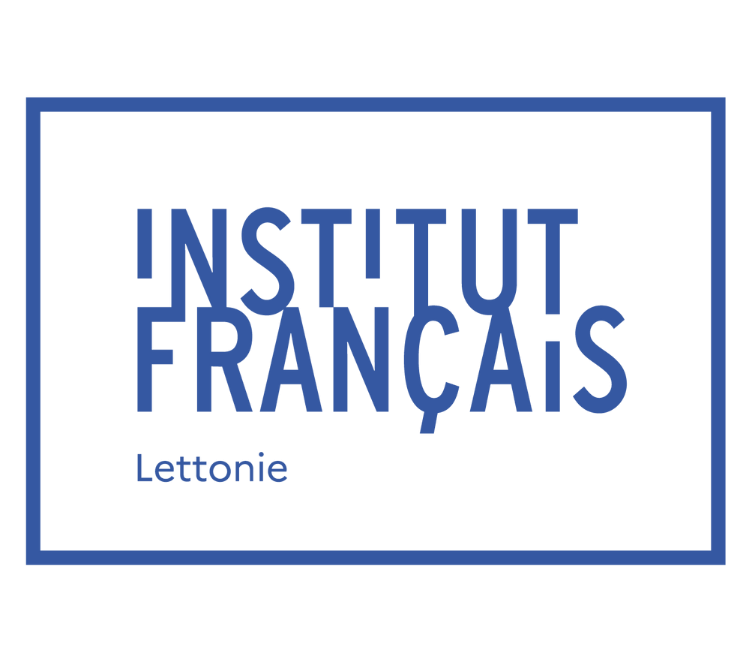 Francijas institūts Latvijā logo zils caurspīdīgs